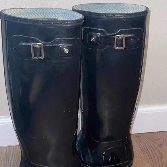 Hunter Women’s Original Adjustable Gloss Rain Boot Sz 6 - Picture 2 of 10